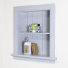 Fox Hollow Furnishings 14x18 Recessed Aiden Wall Niche (Light Gray w/beadboard)
