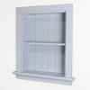 Fox Hollow Furnishings 14x18 Recessed Aiden Wall Niche (Light Gray w/beadboard)