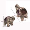 LAUYOO Elephant Decorative Ashtray with Lid for Cigarettes Metal Smoking Ash tray Holder for Smoker Windproof Cigarette ashtrays for Indoors Outdoors Fancy Gift for Men Women (Dark Purple)