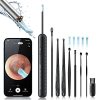 Ear Wax Removal, Ear Cleaner with Built-in WiFi, Ear Cleaning Kit with 1080P Camera, Wireless Ear Camera with 6 LED Lights, Otoscope with 6 Ear Picks for iOS and Android