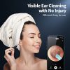 Ear Wax Removal, Ear Cleaner with Built-in WiFi, Ear Cleaning Kit with 1080P Camera, Wireless Ear Camera with 6 LED Lights, Otoscope with 6 Ear Picks for iOS and Android