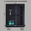 Fox Hollow Furnishings 14x18 Black Recessed Aiden Wall Niche with Plain Back