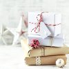 100 Pcs Kraft Paper Hollow Christmas Tree Gift Tags with String Christmas Wrapping Tags Blank Gift Tag Vintage Craft Hang Tags with Jute Twine(White)