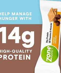ZonePerfect Protein Bars, 14g Protein, 18 Vitamins & Minerals, Nutritious Snack Bar, Fudge Graham, 36 Bars
