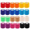 24 Pack Self Adherent Cohesive Wrap Bandages 2 Inches X 5 Yards, First Aid Tape, Elastic Self Adhesive Tape, Athletic, Sports wrap Tape, Bandage Wrap for Sports, Wrist, Ankle (Rainbow Color)