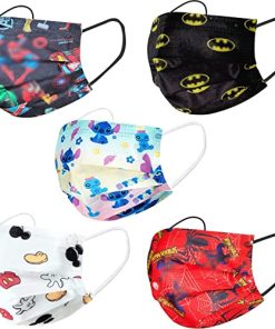 YUESUO 50PCS Kids Face_Mask Boys Girls Children 3Ply Earloop Breathable Kids Face_Mask Outdoor School, 50 Count (Pack of 1)