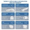 Toe Separator for Overlapping Toes, Bunion Corrector for Women and Men, Big Toe Alignment & Corrector Toes, Bunion Pads,Toe Spacers, Toe Straightener for Hallux Valgus & Bunion Relief -6 Pairs (White)