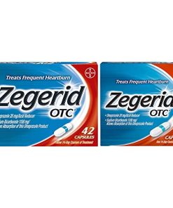 Zegerid OTC 24 Hour Heartburn Relief | Bundle Pack Includes 14ct & 42ct Stomach Acid Reducer Capsules