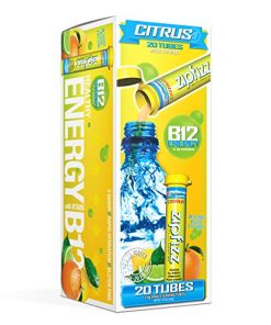 Zipfizz Energy Drink Mix, Electrolyte Hydration Powder with B12 and Multi Vitamin, Citrus (20 Pack)