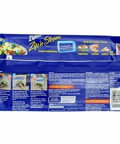 Ziploc Zip'N Steam Cooking Bags, Medium, 10-Count (Pack of 4)