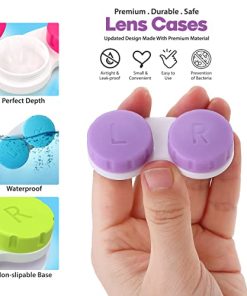 Yondex Contact Lens Case Set - 6 -Pack Bulk Contact Cases - Durable Plastic Contact Lenses Holder Kit - Leak-Proof Box for Eye Contacts - 4 Vibrant Colors - Cute, Compact, Light Travel Contact Case
