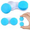 Elcoho 24 Pack Contact Lens Cases Contact Lens Holder Box Left/Right Eyes Contact Lens Container, 4 Colors