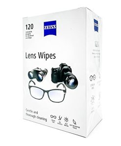 ZEISS Lens Cleaning Wipes, Pre-Moistened, Individually Wrapped Wipes for Coated Glass on Binoculars, Glasses, Sunglasses, Camera Lenses, and Scopes, 120 Count