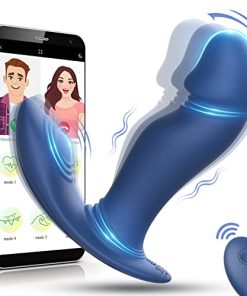 Wiggling & Vibrating Anal Vibrator Prostate Massager for Men, APP Control Remote Interaction Anal Plug Butt G Spot Stimulator Unisex Couple Vibrator, Rechargeable Adult Anal Sex Toy for Men Women