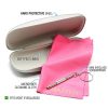 Mazzeo Hard Shell Glasses Case Kit With a Cleaning Cloth and Repair Tool For Men or Women