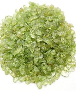 Zungtin 1 lb Peridot Small Tumbled Chips Crushed Stone Healing Reiki Crystal Jewelry Making Home Decoration