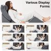 HomeMate 4pcs Orthopedic Bed Wedge Pillow Set, Post Surgery Foam Pillows for Back, Neck and Leg Pain Relief, Adjustable Wedge Pillow for Sleeping-Acid Reflux,Anti Snoring, Heartburn & GERD Sleeping