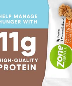 ZonePerfect Protein Bars, 16 vitamins & minerals, 11g protein, Nutritious Snack Bar, Peanut Butter Chocolate Chip Cookie Dough, 20 Count