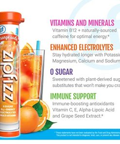 Zipfizz Energy Drink Mix, Electrolyte Hydration Powder with B12 and Multi Vitamin, Orange Soda (20 Pack)