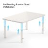 ‌Adjustable Automatic Cat Feeder Stand - Non-Slip Elevated Holder for Cats/Puppies, Fits Most Automatic Feeders & Water Dispensers, White(Holder ONLY)