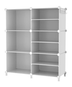 AWTATOS 6 Cube Closet Organizer Storage Shelves Portable Clothes Organizers and Storage Stackable Cubby Shelving for Closet Bedroom Living Room Office White