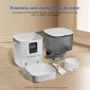 Automatic Cat Feeder, 4L Cat Food Dispenser with 10s Voice Recorder, Pet Feeder up to 8 Meals per Day, Timed Dog Feeder with Dry Food Sealed Ring (White, 4L-Basic)