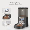 Automatic Cat Feeder: 4L Timed Cats Food Dispenser Programmable 1-6 Meal for Cat and Small Medium Dog- Auto Pet Feeder Easy to Set Up Dual Power Supply with Desiccant Bag| Detachable Washable
