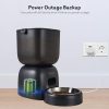 Automatic Cat Feeder and Water Dispenser FW1, Wire or Battery Cat Food Dispenser Timer Pet Feeder - Locking Lid, Desiccant Bag, Programmable Portion Control, 4 Daily Meals, 10s Voice Recorder