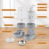 Gravity Cat Feeder and Water Dispenser - Automatic Cat Food and Water Dispenser with Stainless Steel Bowl, 2 Pack Pet Self Feeding for Small Dog Puppy Kitten, 2.4L Dry Food and 2.6L Water