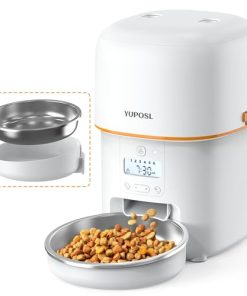 Automatic Cat Feeders - 2L Cat Food Dispenser Easy to Use, Timed Automatic Pet Feeder with Over 180-day Battery Life, 1-6 Meals Dry Food Programmable Portion Control Also for Dogs