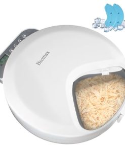 Automatic Wet Food Cat Feeder, Auto Refrigerated Wet Foods Feeder for Cats Dogs 4 Meal Timed Fresh Foods Dispenser with 2 Ice Packs Small Pet Feeders for Kitty Puppy Automatic Cat Dog Food Bowl