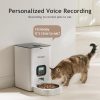VOLUAS Automatic Cat Feeders - Timed Pet Feeder for Cats and Dogs with Dry Food Dispenser, Desiccant Bag, Programmable Portion Control, 4 Daily Meals, 10s Voice Recorder