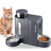 Gardner Pet Automatic Gravity Cat Food Feeder and Water Dispenser Stainless Steel Two-in-One Set Large Capacity Dispenser for Pets Dogs, Puppies, Kittens-(0.8 Gallons x 2)
