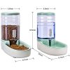 Automatic Dog Cat Feeder and Water Dispenser Gravity Food Feeder and Waterer Set with Pet Food Bowl for Small Medium Dog Puppy Kitten, Large Capacity 1 Gallon x 2