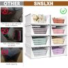 SNSLXH 5 Pack Stackable Closet Storage Basket, Multifunctional & Foldable Closet Organizer for Bathroom Kitchen Laundry Room Wardrobe Storage, Space-Saving Clothes Storage Drawer Organizer, White