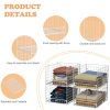 Stackable Closet Organizers and Storage - 4-Tier Stackable Storage Bins, Foldable Closet Shelf Organizer Basket, Clothes Organizers and Storage Shelves for Closet Organizer System(15.7"x11.8"x34.64")