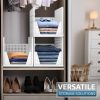 Sorbus Stackable Shelf Organizer Baskets – Plastic Closet Organizer for Clothes, Pantry, Bathroom, Kitchen & Garage – Open Front Storage Bins for Cabinets, Countertops & Under Shelf Organization