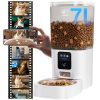 Automatic Cat Feeder with 2K Camera: 5G WiFi Automatic Dog Feeder with Night Vision,Cat Food Dispenser with 7L Large Food Storage Container for Multiple Pet,Detachable for Easy Clean -29 Cup