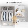 Hershii Closet Tension Shelf & Rod Expandable Metal Storage Rack Adjustable Organizer DIY Divider Separator for Cabinet Wardrobe Cupboard Kitchen Bathroom，15.74-23.62inches