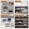 Hershii Closet Tension Shelf & Rod Expandable Metal Storage Rack Adjustable Organizer DIY Divider Separator for Cabinet Wardrobe Cupboard Kitchen Bathroom，15.74-23.62inches
