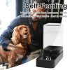 Automatic Cat Feeder and Water Dispenser in Set with Pet Food Bowl,Gravity Dog Waterer and Food Feeder for Small Medium Dog Cat Puppy Kitten Large Capacity(3.3L,Black)
